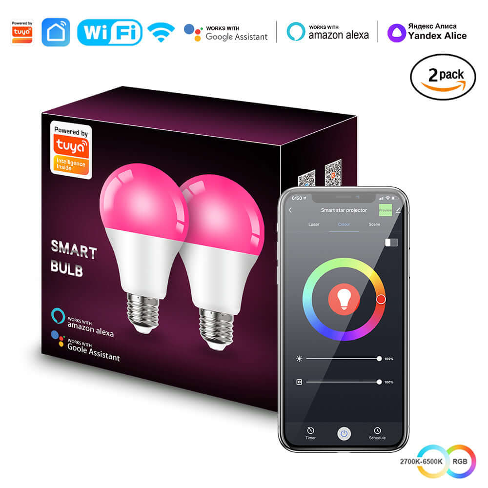 Cooglow Wi-Fi RGBWW Smart LED Bulbs