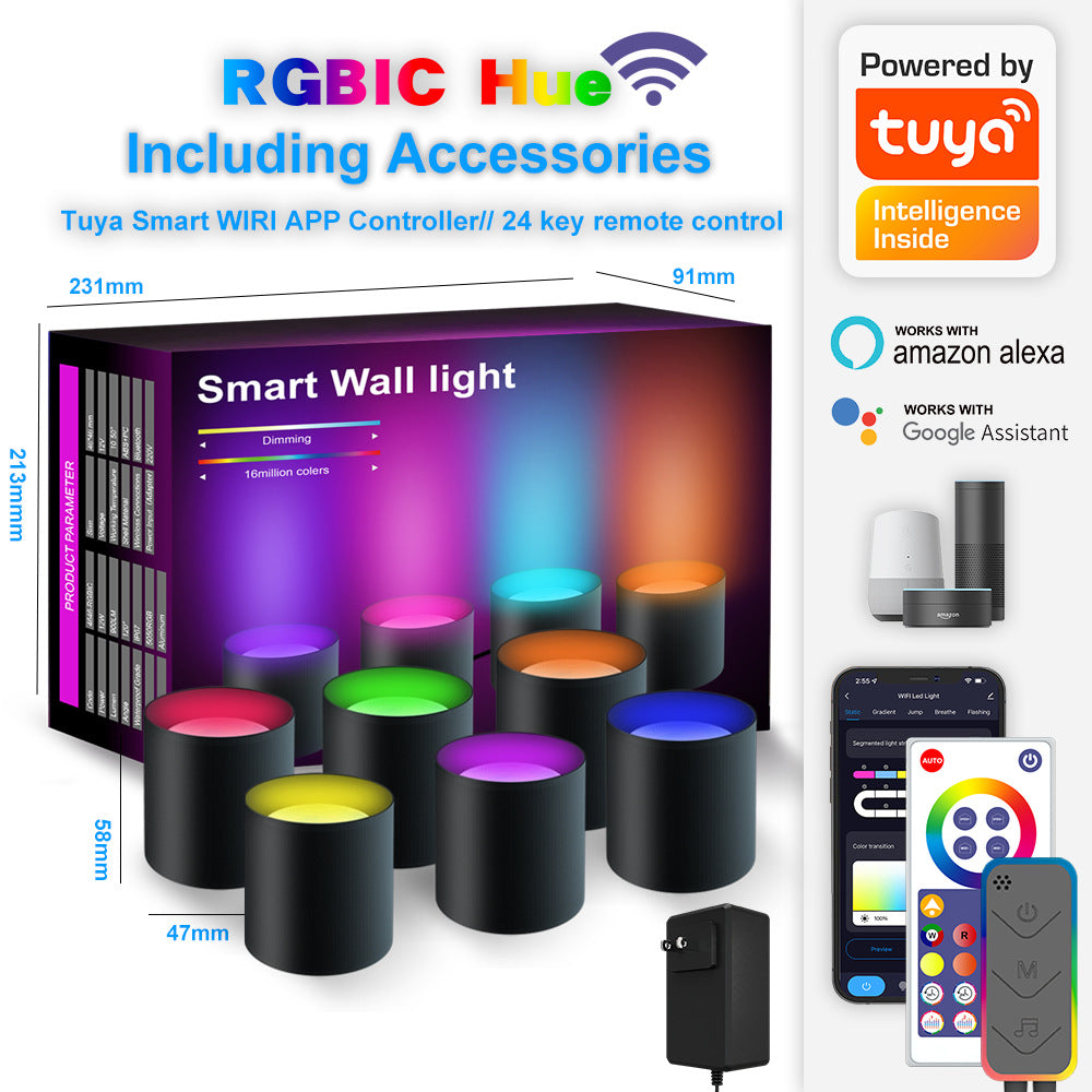 Cooglow RGBIC WiFi Smart Wall Sconces Gaming Lights