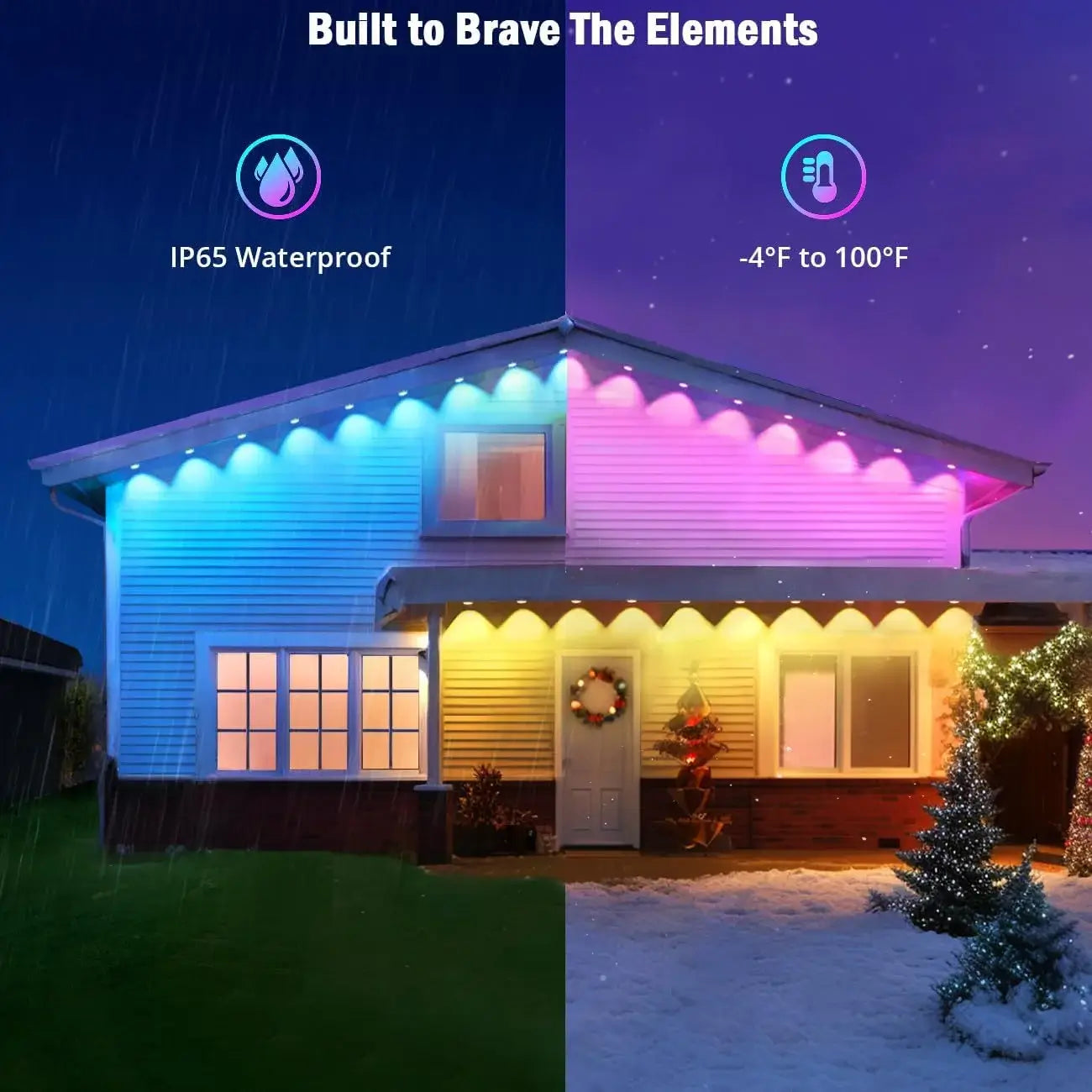 Cooglow Permanent Outdoor Lights, RGB Eave Lights, App Control, AI Light Design